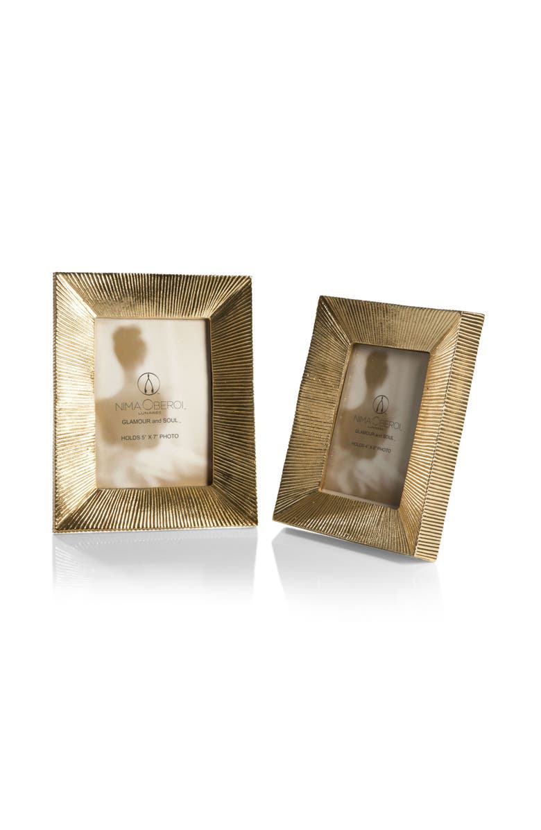 Lunares Miyake Frame, Main, color, 5 X 7 - Gold