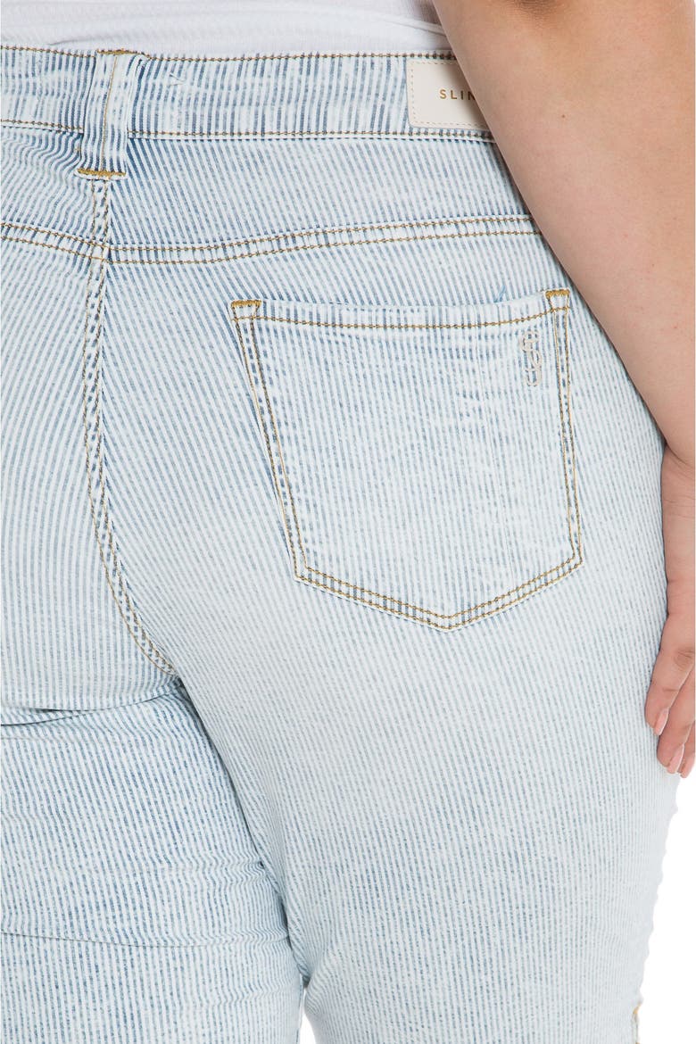 Striped Bermuda Shorts, Alternate, color, DENIM STRIPES