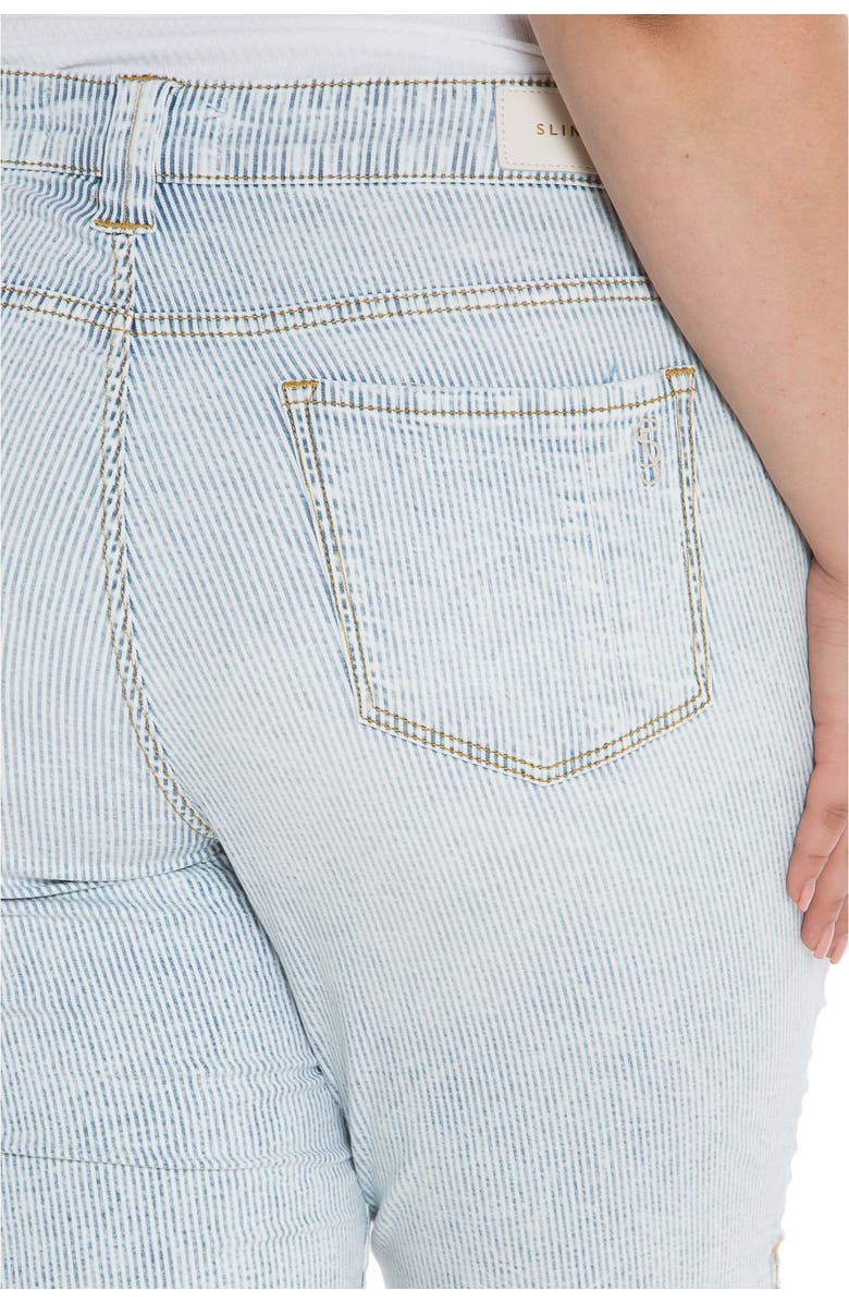 SLINK Jeans Striped Bermuda Shorts, Alternate, color, Denim Stripes