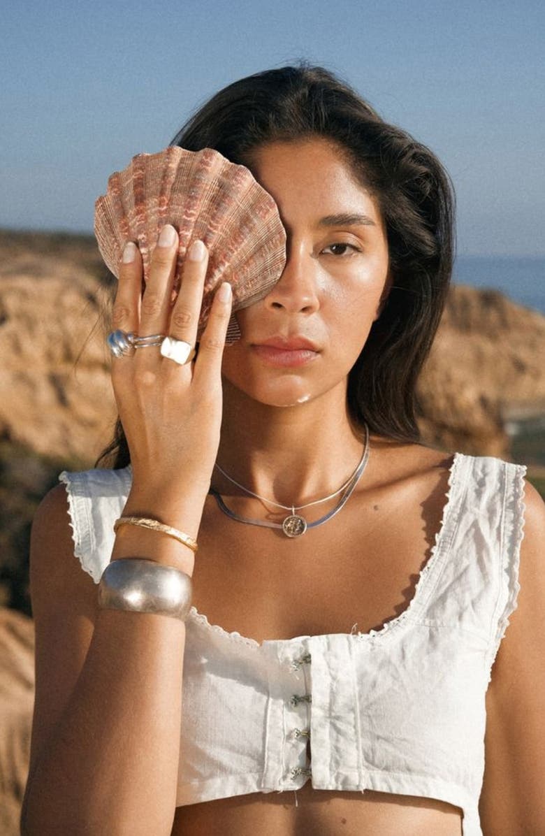 Child of Wild Circe Coin Pendant Necklace, Alternate, color, Silver