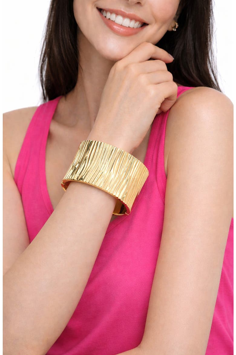 Noelle Cuff Bracelet, Alternate, color, GOLD