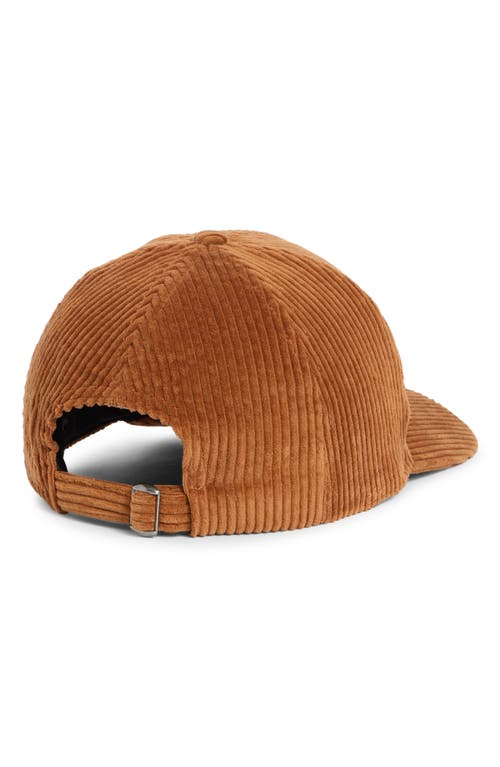 David & Young Corduroy Baseball Cap In Brown