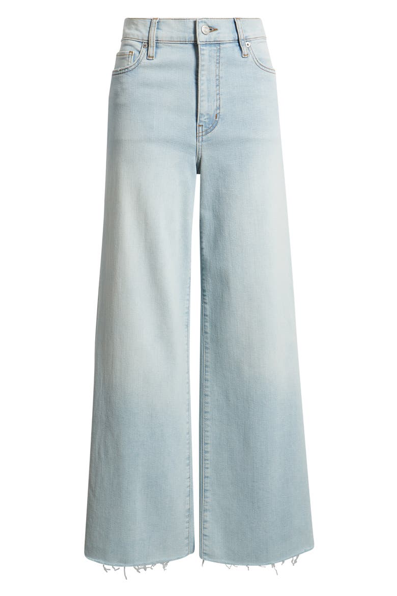 Le Slim Raw Hem Palazzo Jeans, Alternate, color, PREEN RAW AFTER