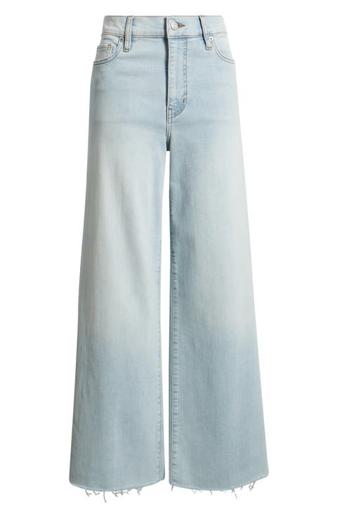 Le Slim Raw Hem Palazzo Jeans