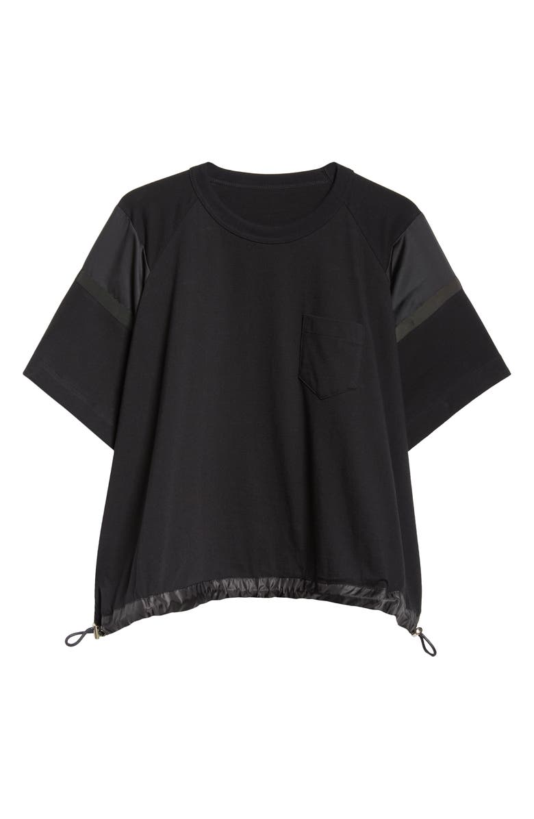 Sacai x Thomas Mason Paneled Mixed Media T-Shirt, Alternate, color, 
