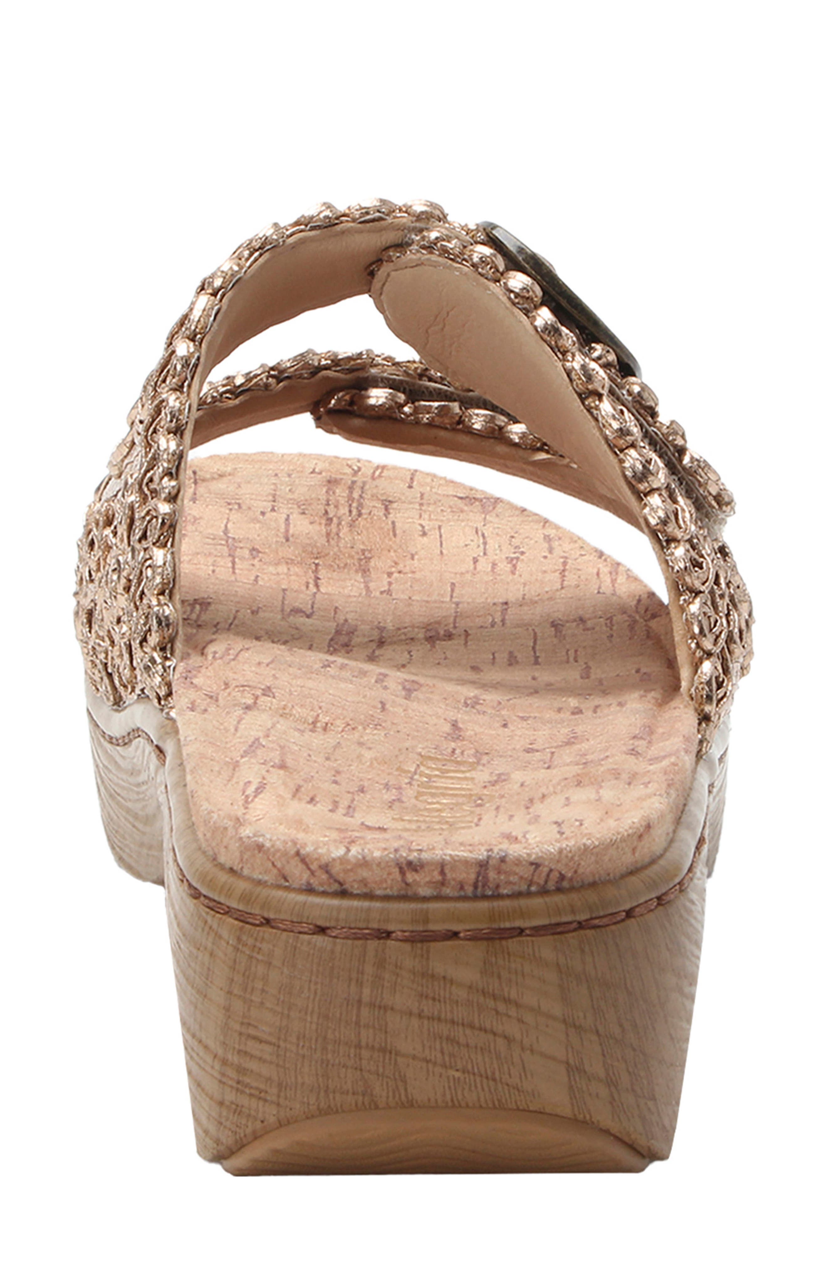 Oona Platform Slide Sandal, Alternate, color, FANCY GOLD