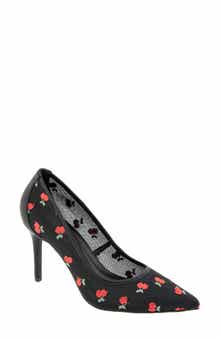 BCBGeneration Embroidered Pointed Toe Pump