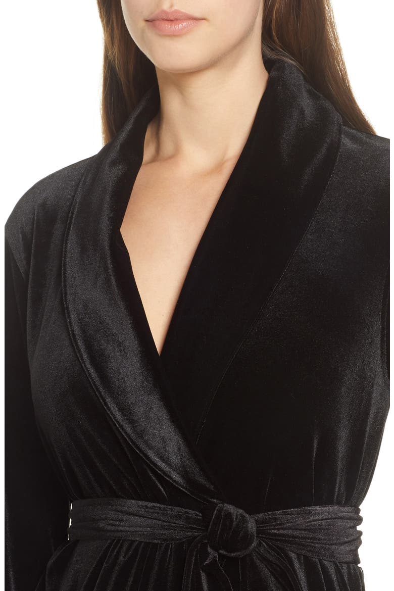 Natalie Velvet Robe, Alternate, color, BLK BLACK