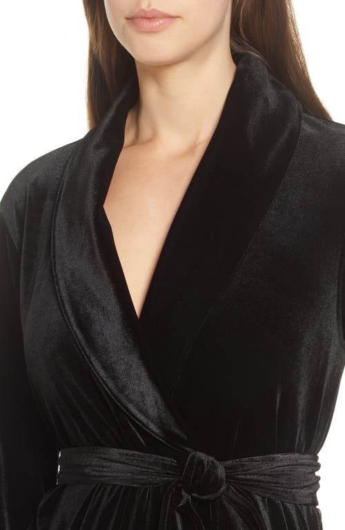 Natori Natalie Velvet Robe In Black