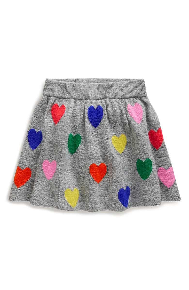 Mini Boden Kids' Heart Flare Sweater Skirt, Main, color,