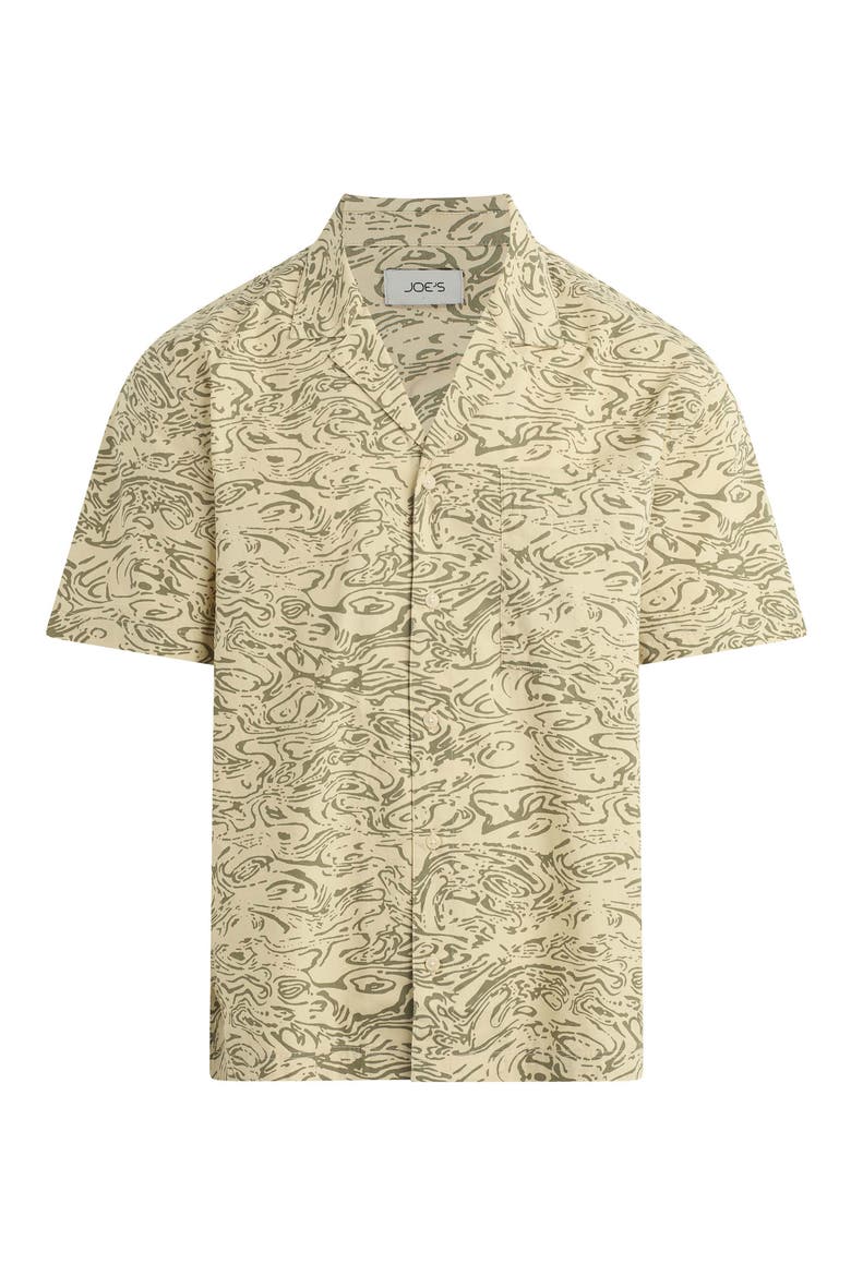 Abstract Cotton Camp Shirt, Alternate, color, TROPICAL GREEN