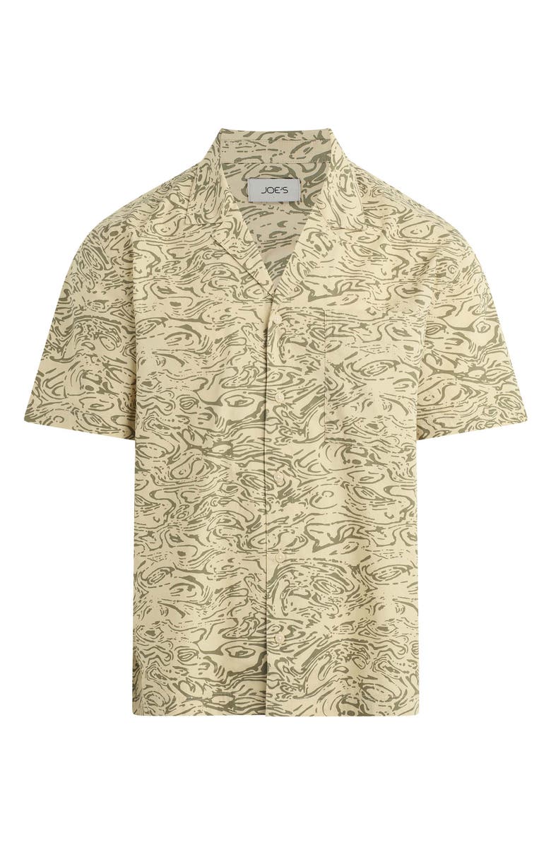 Joe's Abstract Cotton Camp Shirt, Alternate, color, Tropical Green