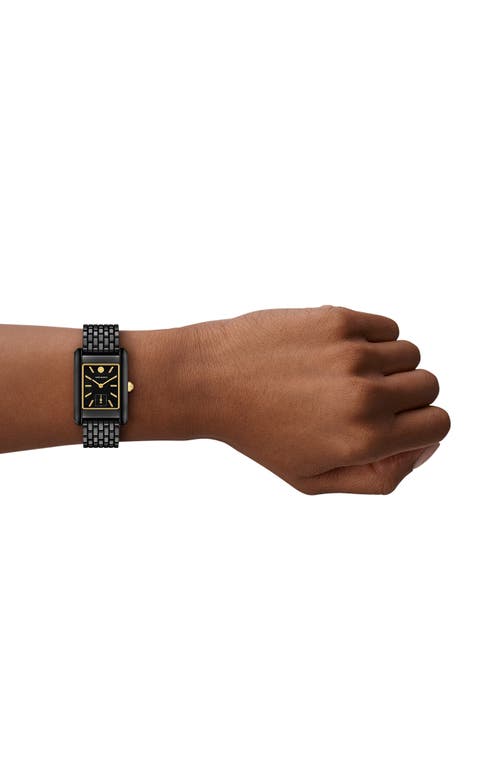 Shop Tory Burch The Eleanor Ceramic Bracelet Watch, 26mm X 38mm In Black
