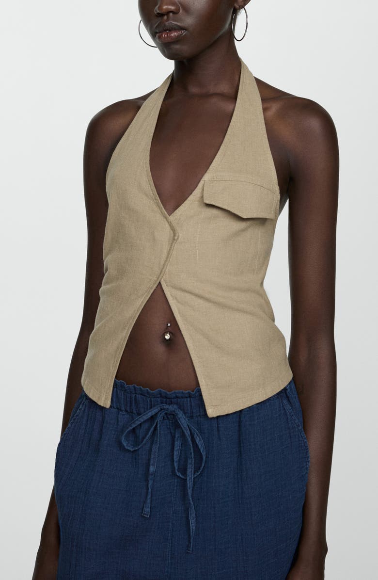 MANGO Cotton Drawstring Pants, Alternate, color,