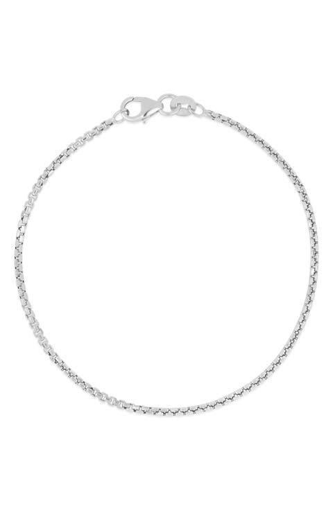 14K Round Box Chain Bracelet