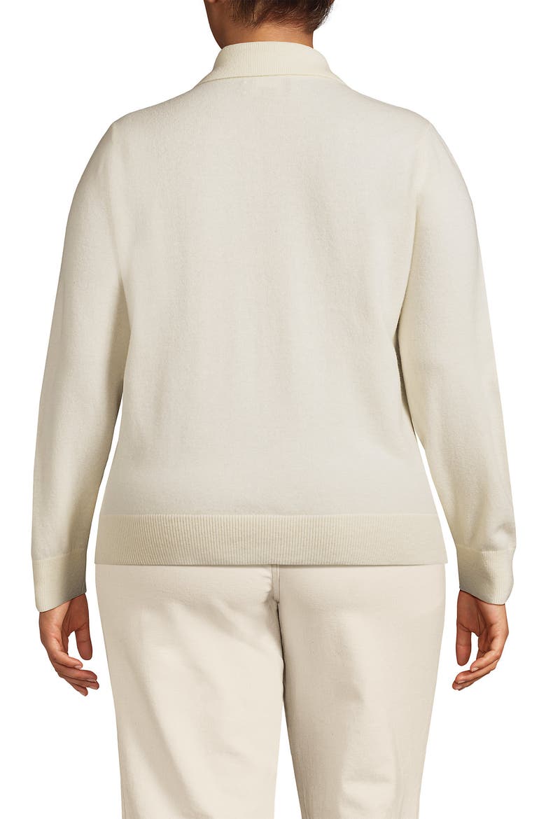 Cashmere Johnny Collar Sweater, Alternate, color, Fresh Ivory