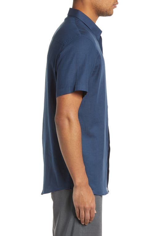 Travismathew Personal Preference Stripe Short Sleeve Cotton Button-up Shirt