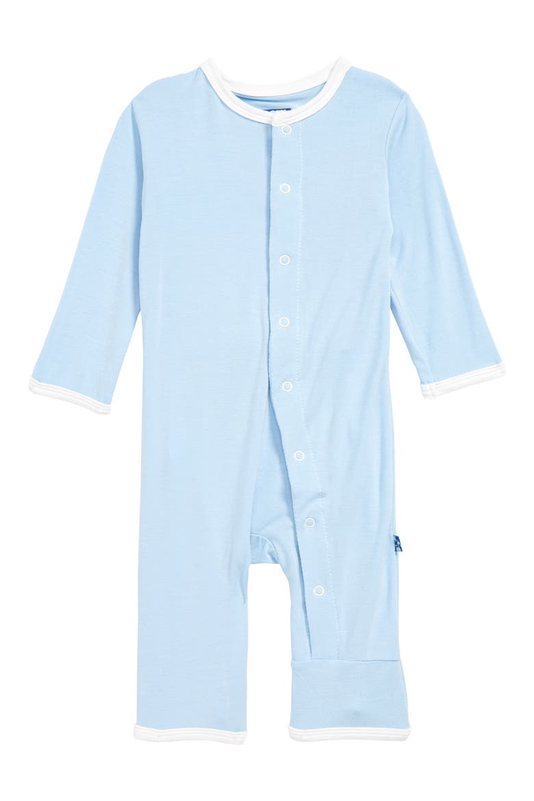 Appliqué Flap Romper, Main, color, POND I LOVE MOM