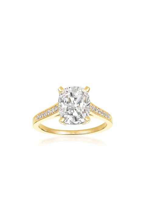 Cushion Cut Cubic Zirconia Ring