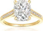 Crislu Cushion Cut Cubic Zirconia Ring