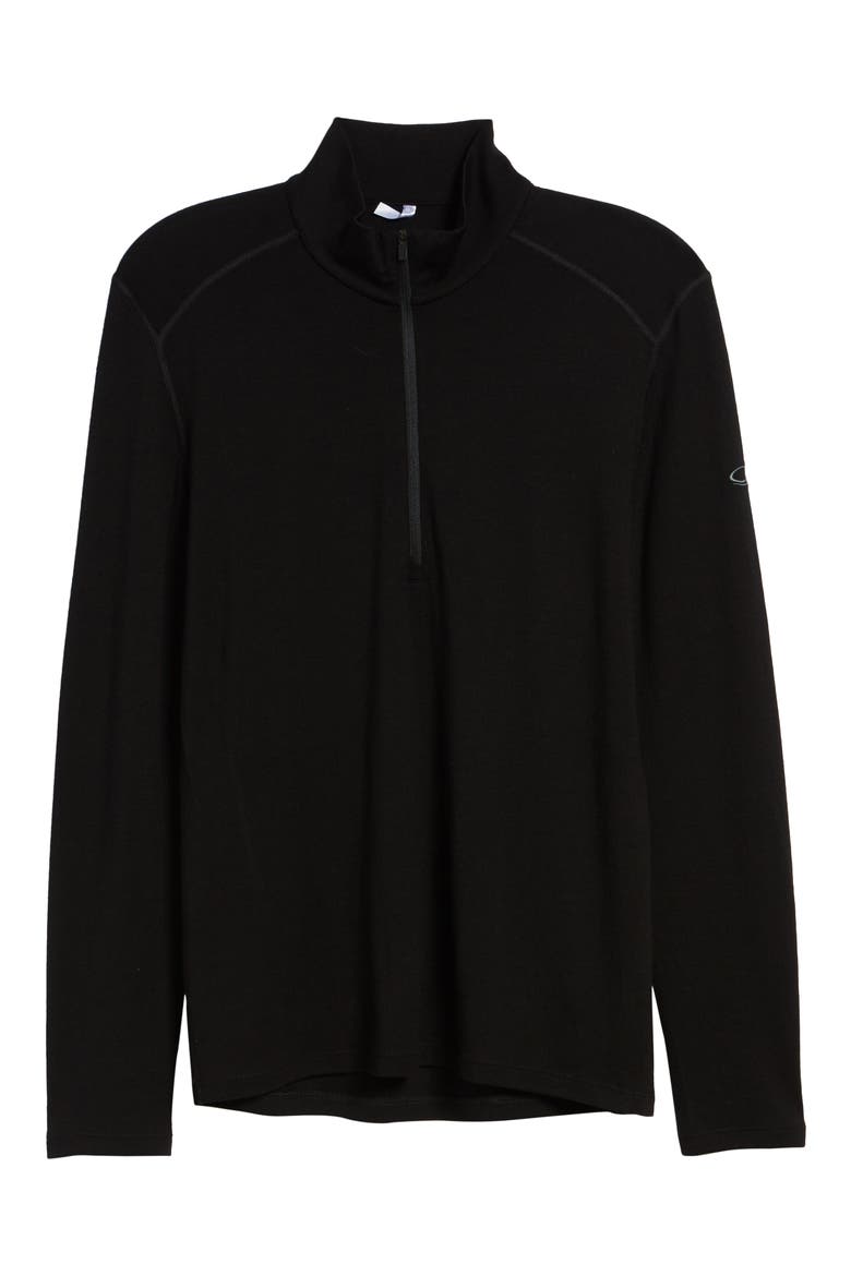 260 Tech Merino Wool Half Zip Base Layer Top, Alternate, color, BLACK