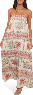 Petal & Pup Amora Strapless Maxi Dress
