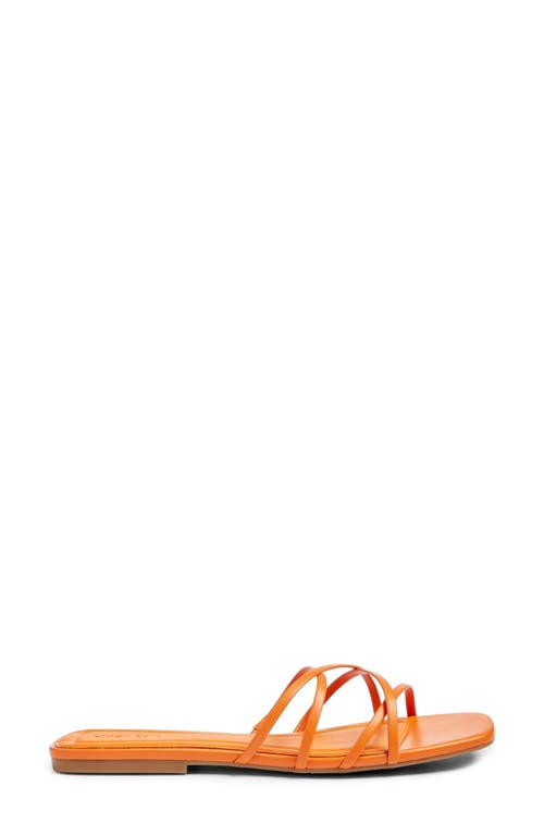 Open Edit Korva Slide Sandal In Orange Zest