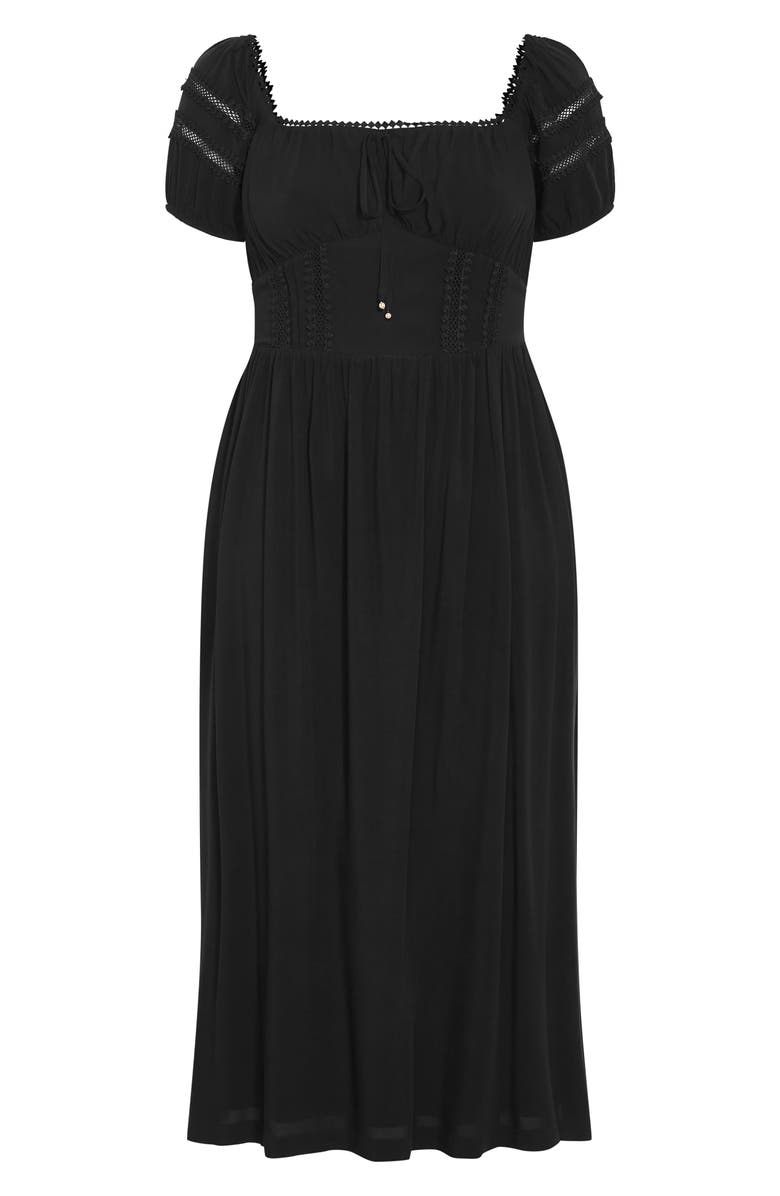 City Chic Arielle Maxi Dress, Main, color, Black