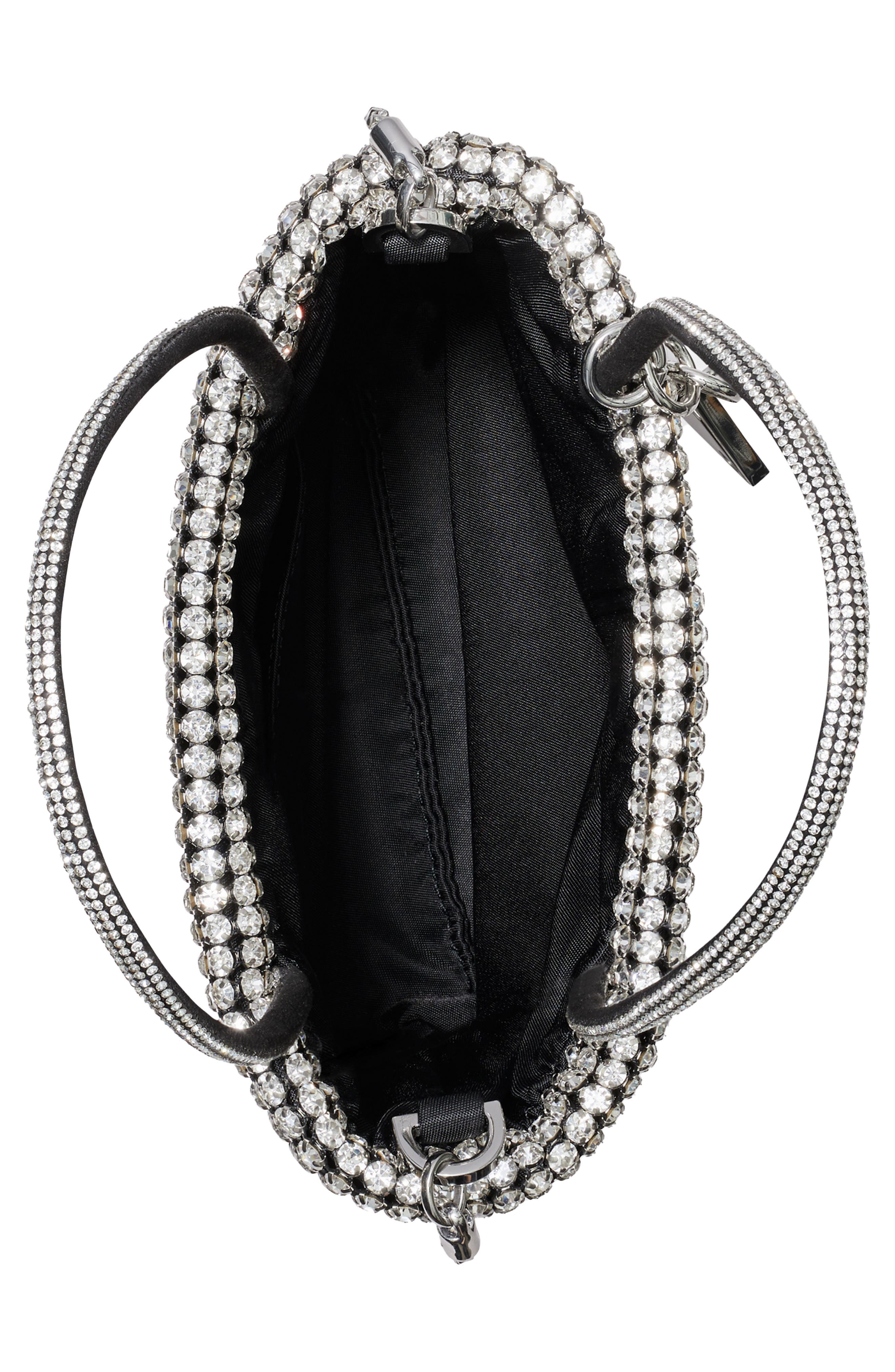 Key Item Crystal Embellished Top Handle Bag, Alternate, color, SILVER