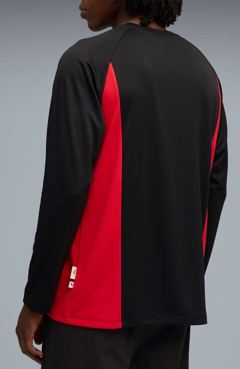 PUMA Ferrari Lifestyle Colorblock T-Shirt, Alternate, color, Puma Black
