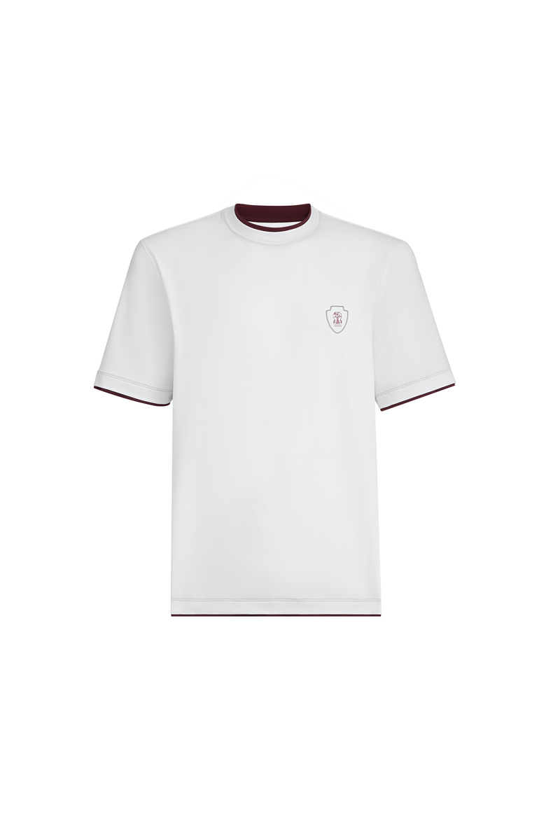 T-shirt with faux-layering, Alternate, color, White