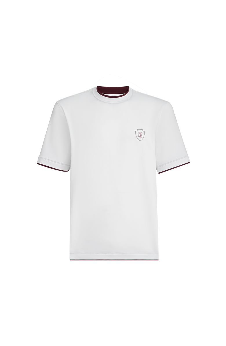 Brunello Cucinelli T-shirt with faux-layering, Main, color, White