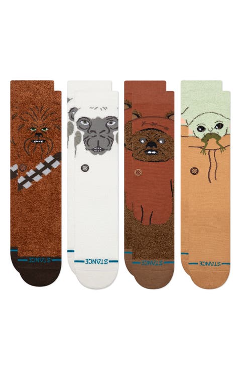 Star Wars® Creature 4-Pack Assorted Crew Socks Box Set