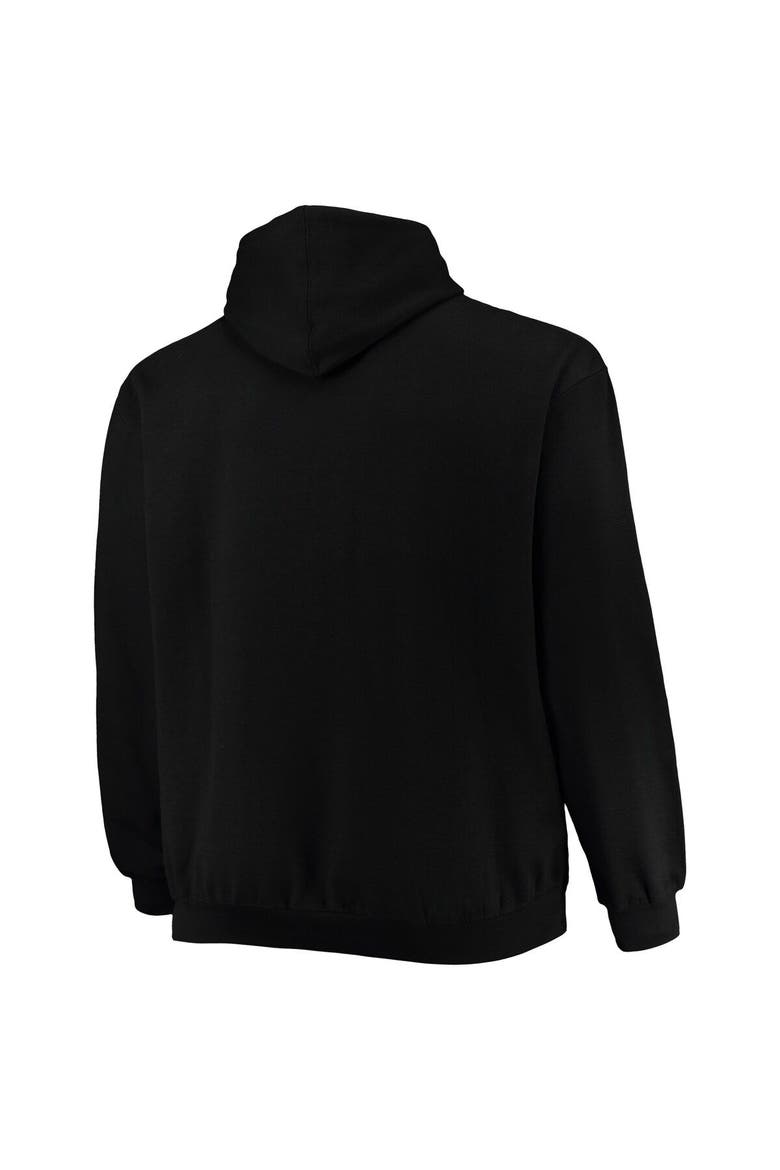 Men's Black Brooklyn Nets Big & Tall Pop Pullover Hoodie, Alternate, color, Black