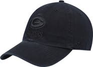 '47 Men's '47 Black Green Bay Packers Team Tonal Clean Up Adjustable Hat