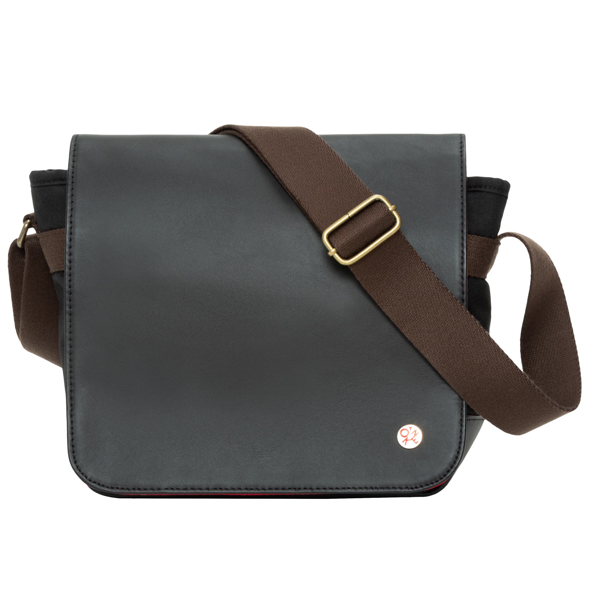 Token Waxed Nylon Rockefeller Crossbody Bag, Main, color, Black