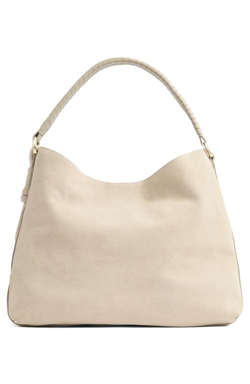 Lk Bennett Lou Lou Wrap Handle Leather Shoulder Bag In Gray