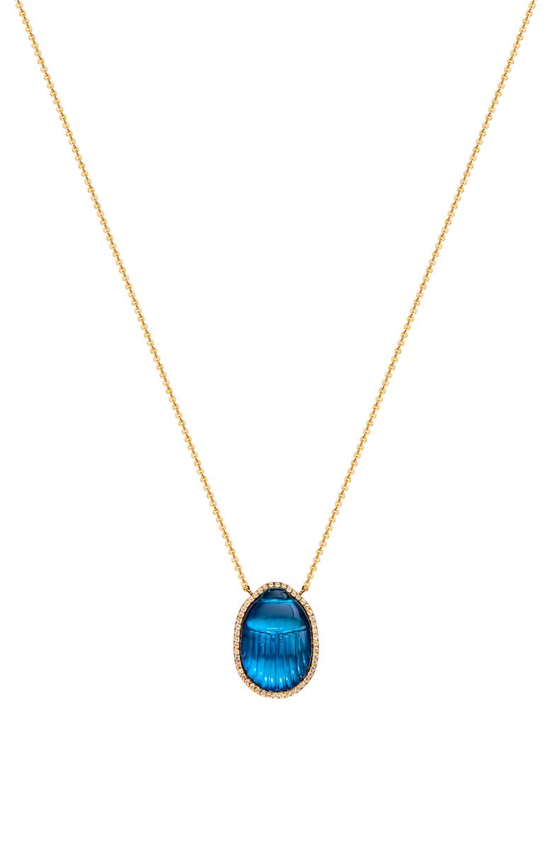 LITO Small Luna Pendant Necklace, Main, color, Blue
