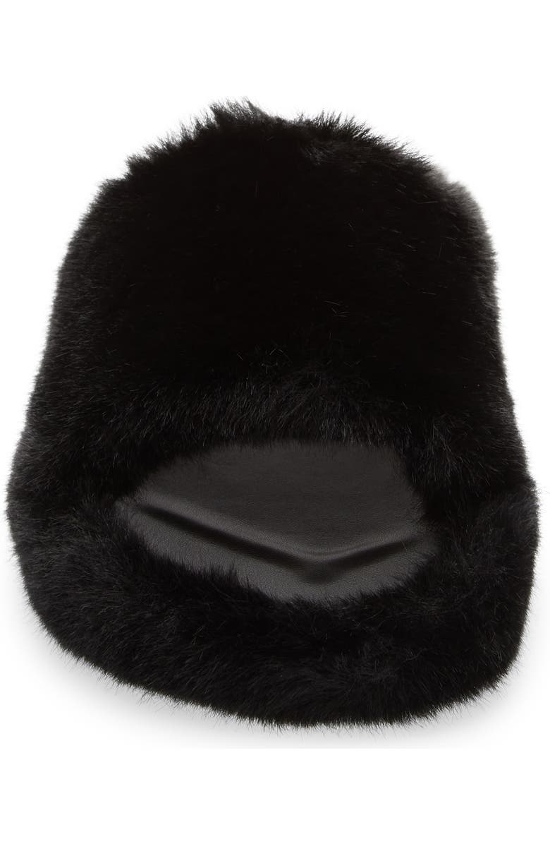 Stand Studio Leya Faux Fur Slide Sandal, Alternate, color,