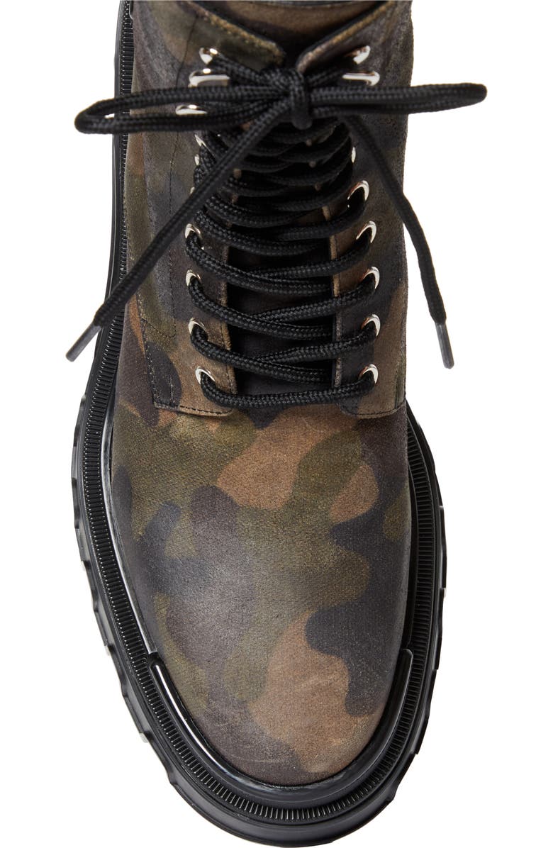 Christian Louboutin Trott Dune Camo Print Combat Boot, Alternate, color, Cafe/ Green