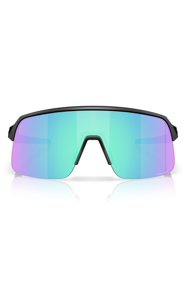 Oakley Prizm<sup>™</sup> Everyday 34mm Rectangular Sunglasses, Main, color, Matte Black Prizm Sapphire