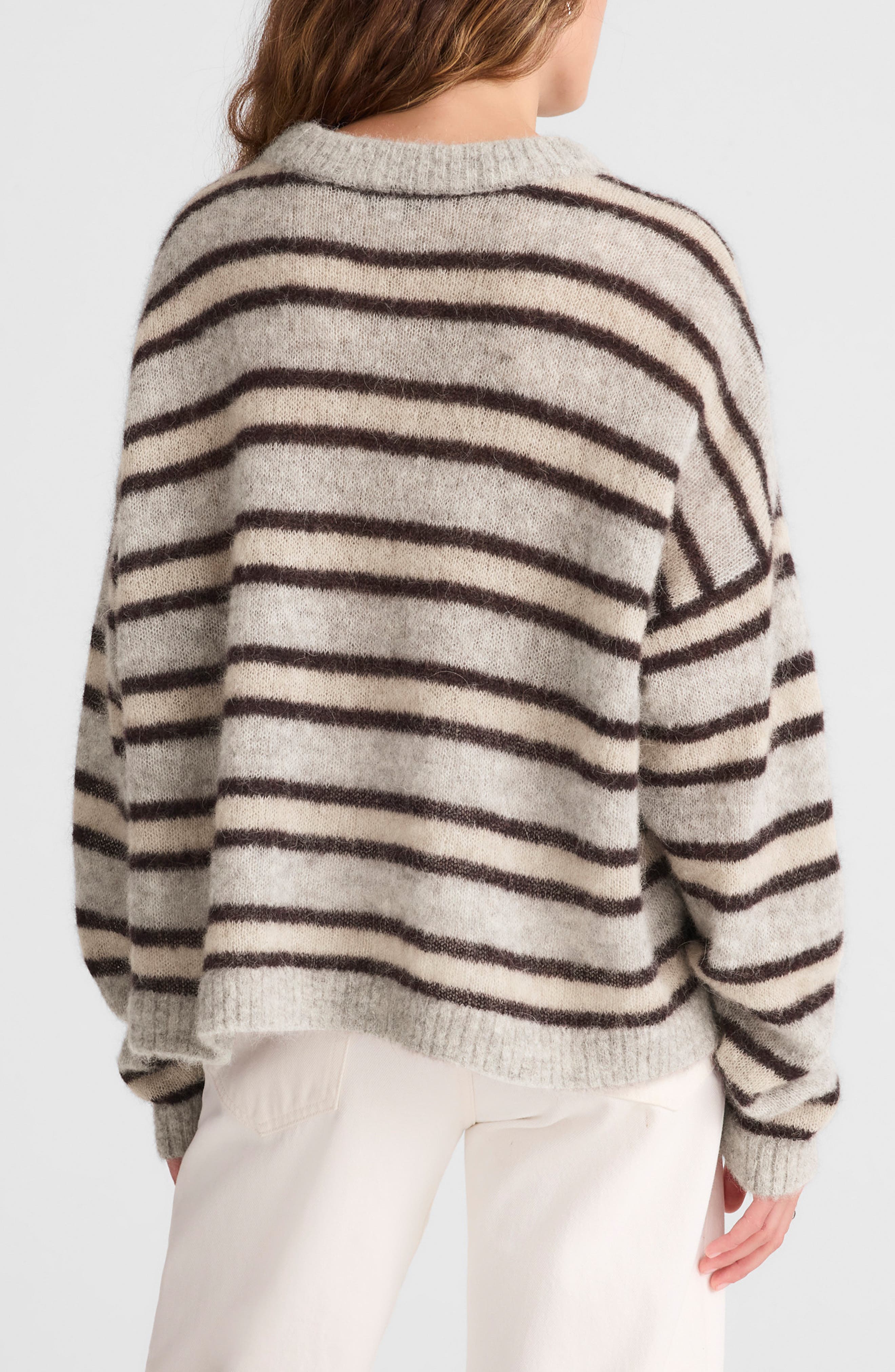 Stripe Alpaca Blend Sweater - image 2