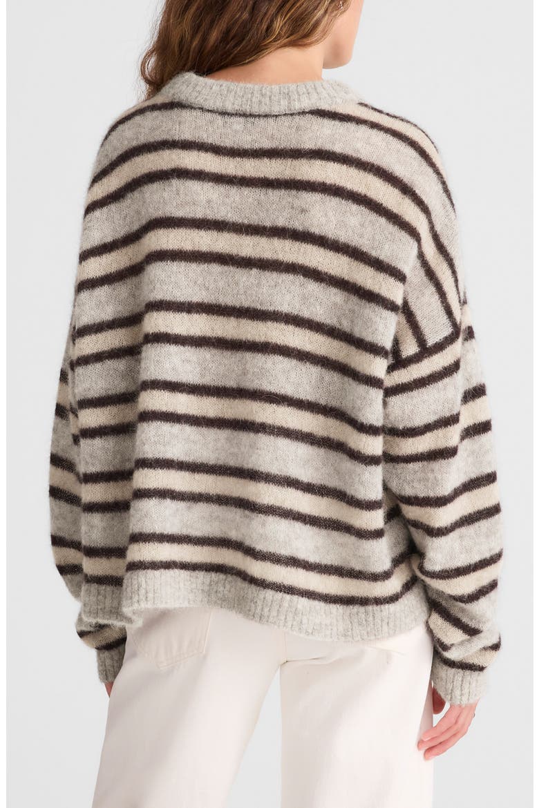 Stripe Alpaca Blend Sweater, Alternate, color, BLACK IRIS TRIO