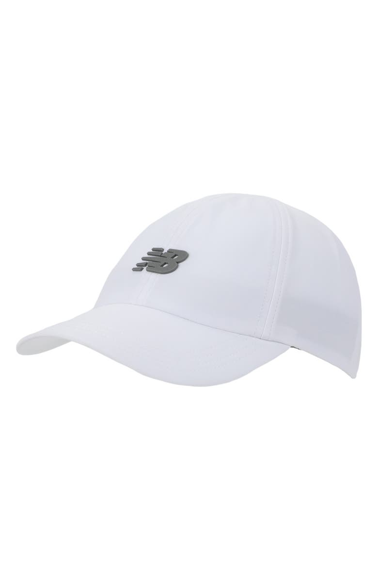 New Balance 6-Panel Performance Baseball Cap, Main, color, White