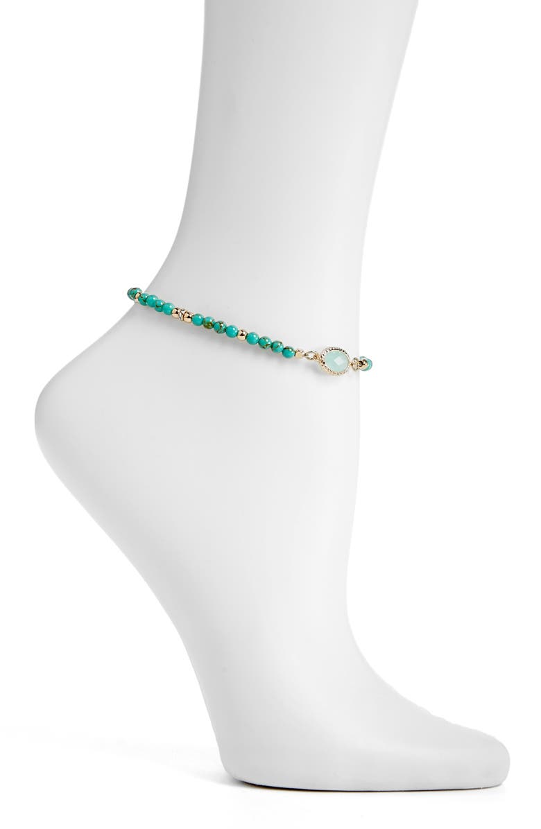 Ettika Beaded Anklet, Main, color, 