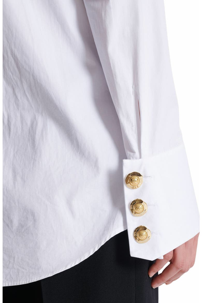 Ruffled Poplin Shirt, Alternate, color, White