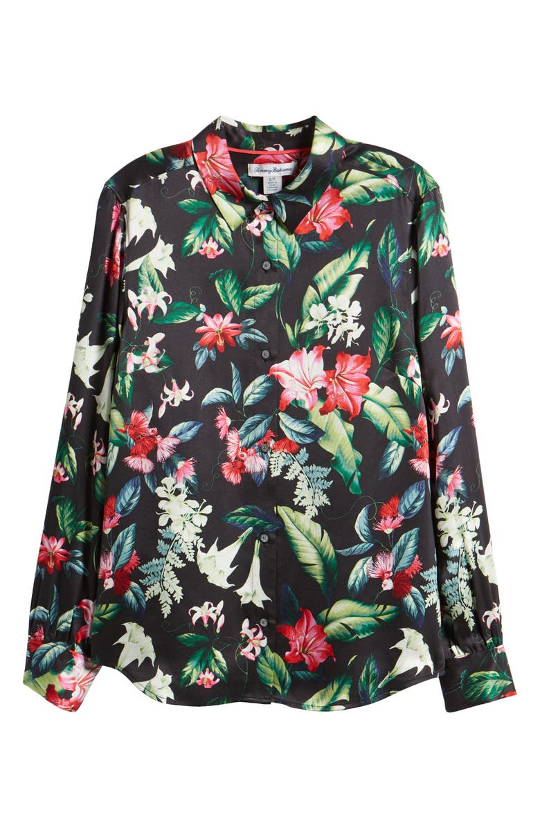 Tommy Bahama Floral Silk Button-Up Shirt, Alternate, color,