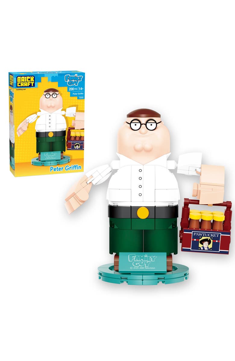 Brickcraft Family Guy Peter Griffin Building Set, Main, color, NO COLOR