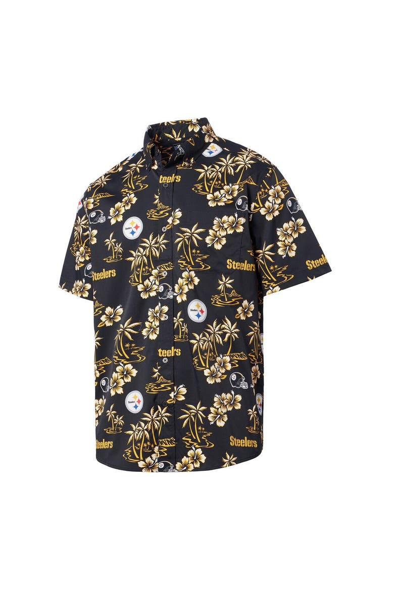 Men's Reyn Spooner Black Pittsburgh Steelers Kekai Button-Up Shirt, Alternate, color, Black