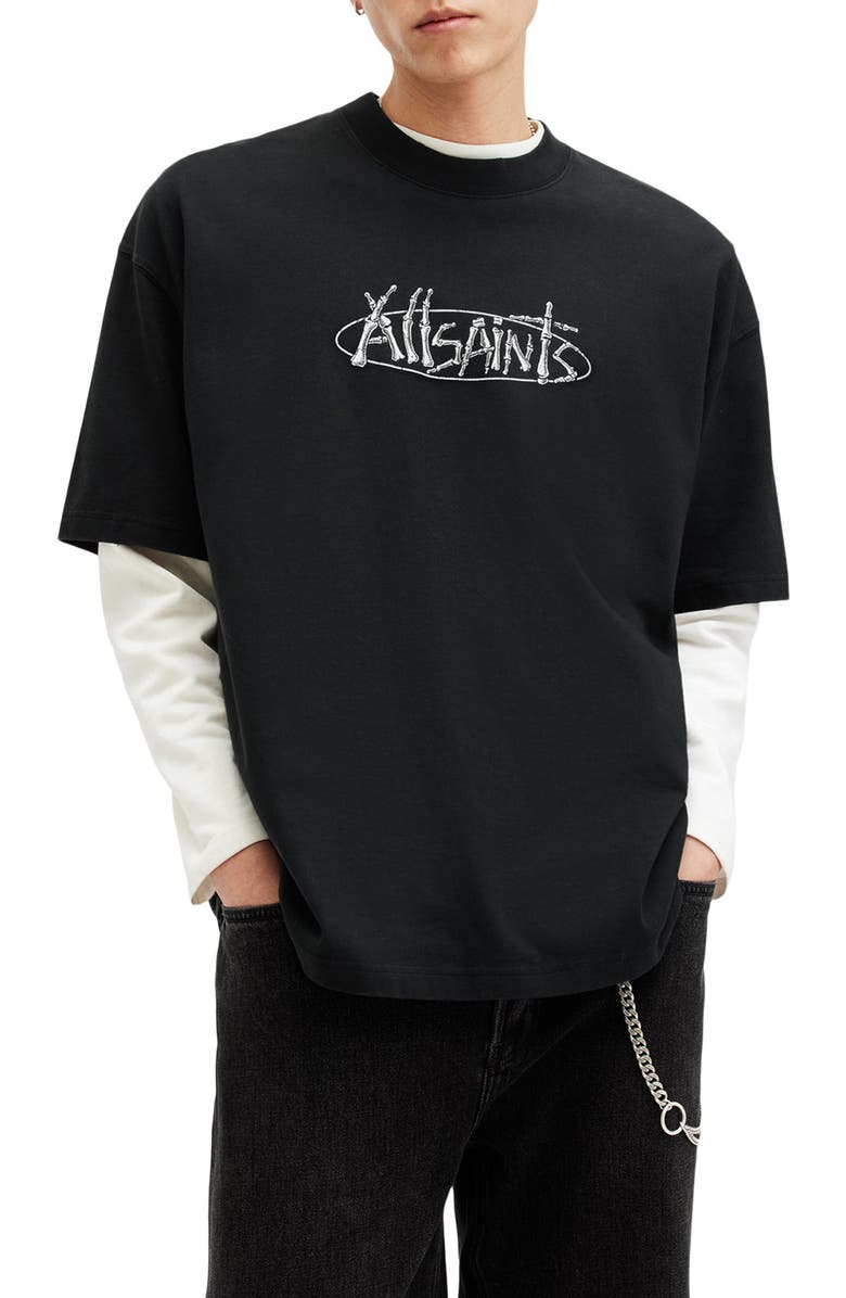 AllSaints Sternum Graphic T-Shirt, Main, color, 